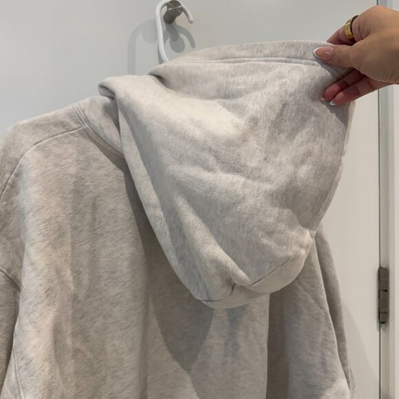 Aritzia Tna Cozy Fleece Perfect Hoodie – Heather Light Grey / Size 2XL - Picture 7 of 7